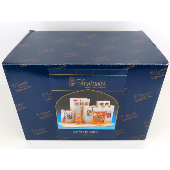 Fontanini Lighted Inn Scene Roman Inc Ceramic Nativity Village Building 54013 - Picture 10 of 16